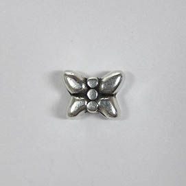 Metall-Perle Schmetterling 5mm silber